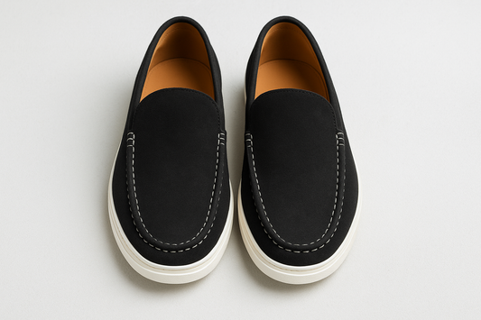 Qadam Dario Suede Leather Loafers
