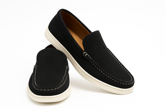 Qadam Dario Suede Leather Loafers