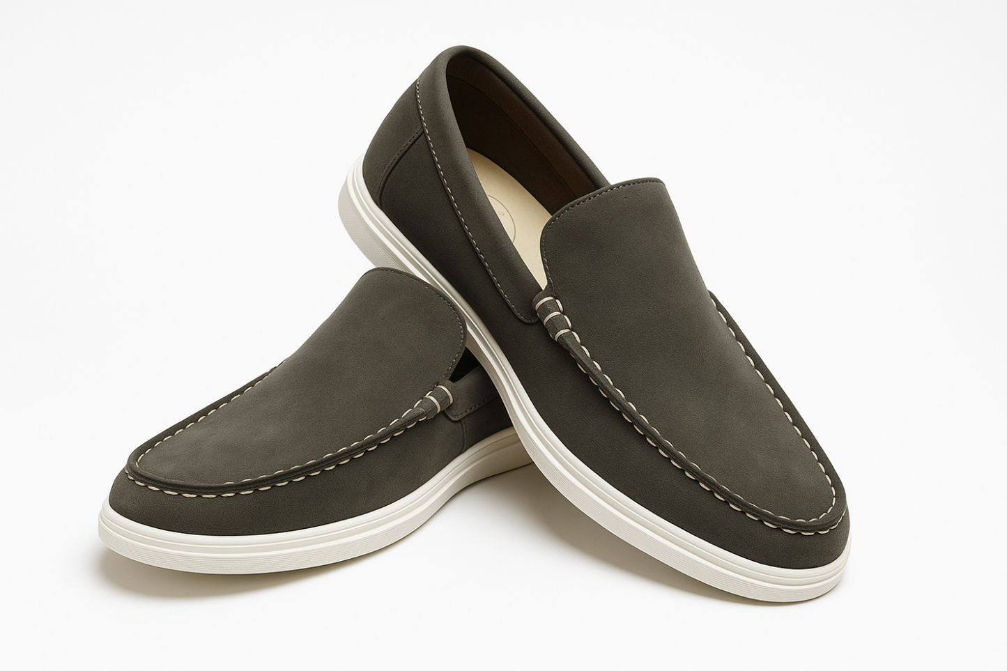 Qadam Rocco Suede Leather Loafers