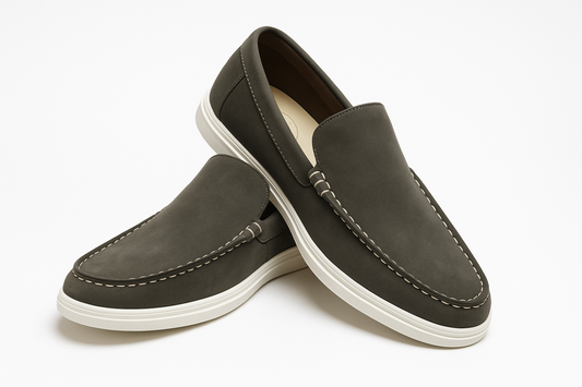Qadam Rocco Suede Leather Loafers